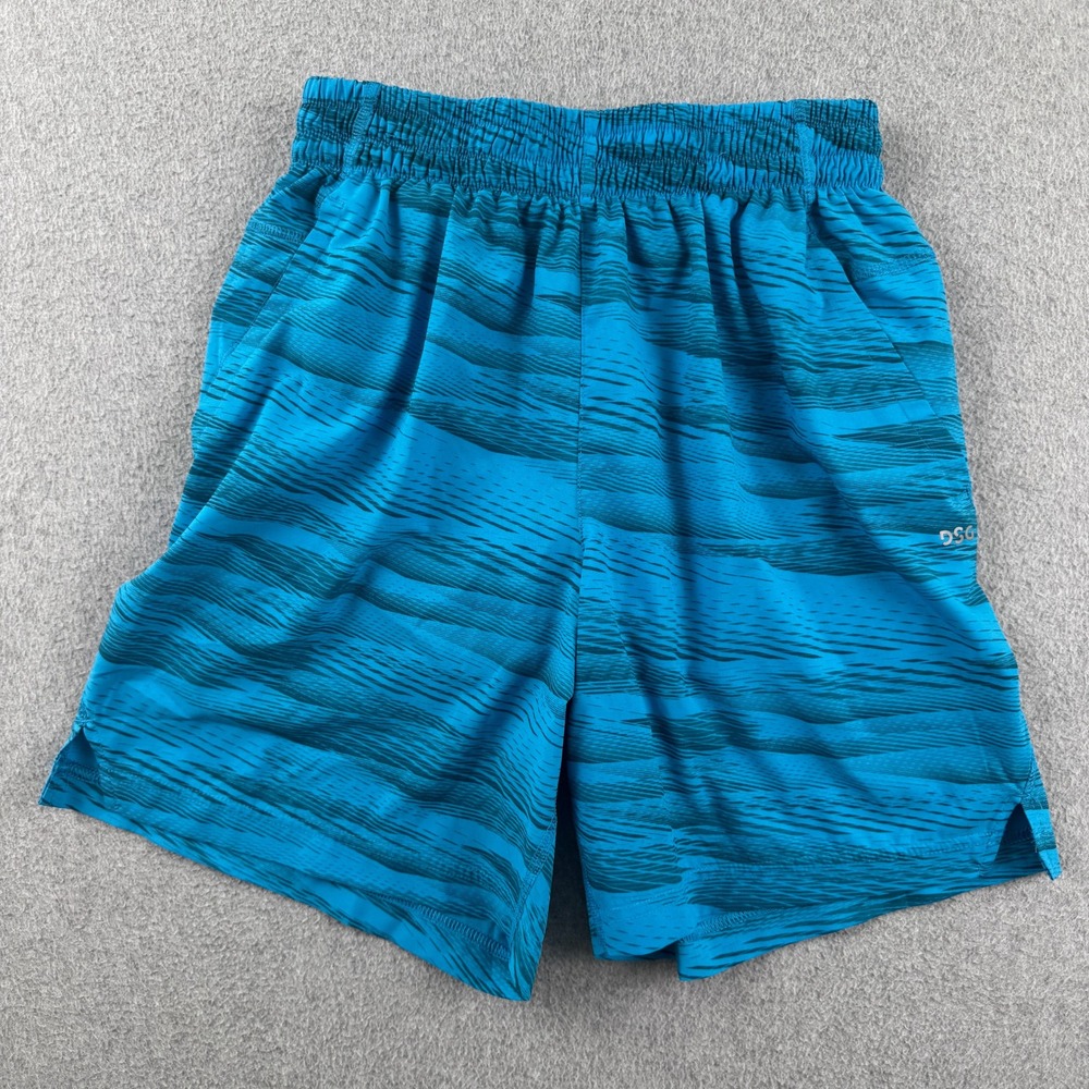 DSG Shorts Mens Small Blue Graphic Print Athletic Gym Training Performance 7in